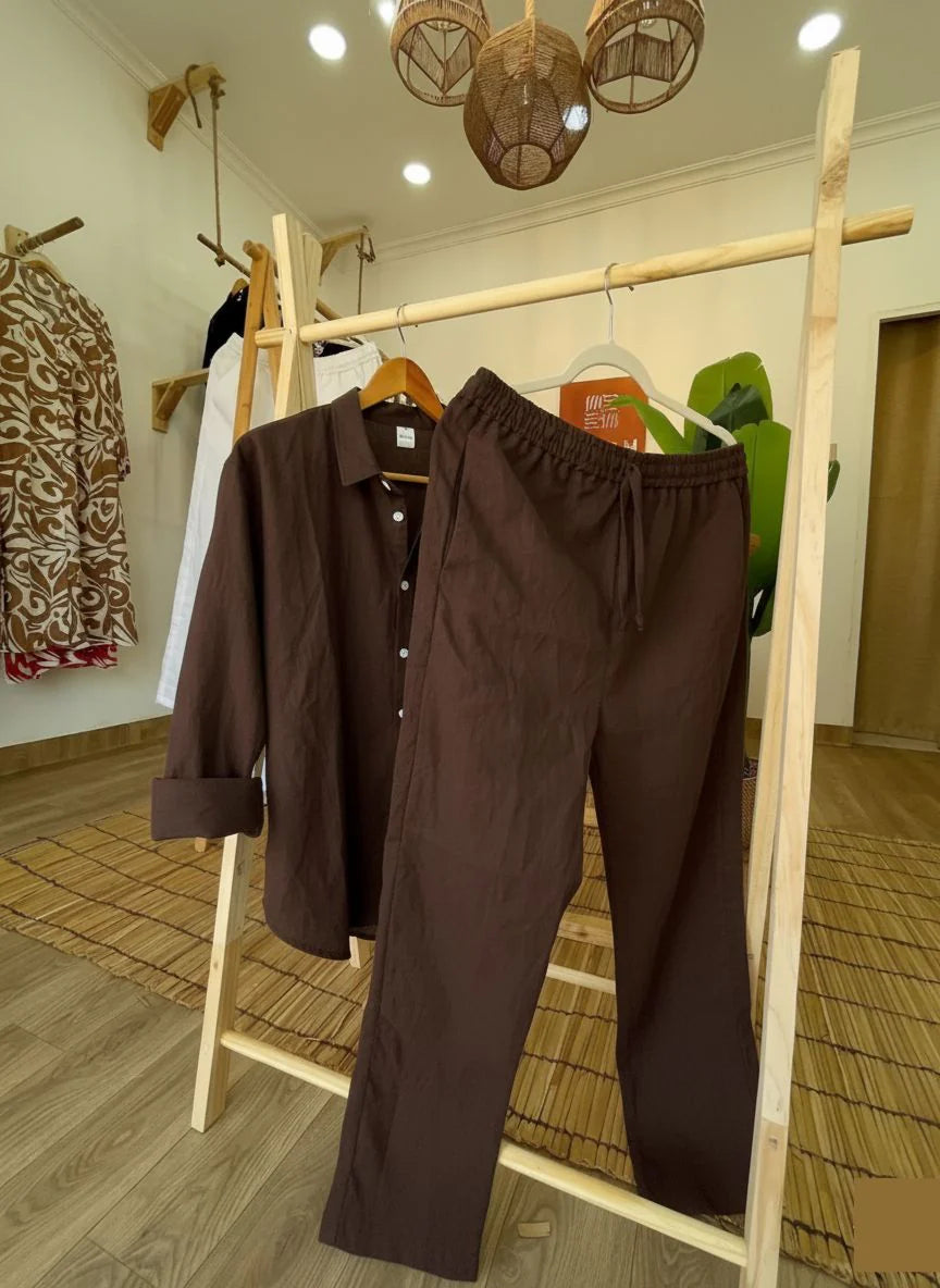 The Heritage Linen Top & Bottom Set
