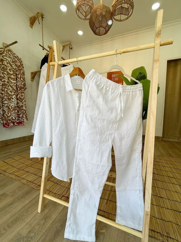 The Heritage Linen Top & Bottom Set